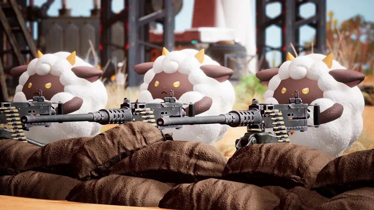 Screenshot ufficiale Steam di Palworld con Pal nel mondo di gioco